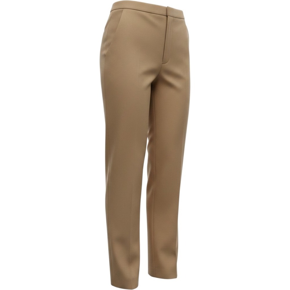 Talbots Petites Tan Wool Blend Stretch Dress Pants Size 6P Straight Leg Pleated